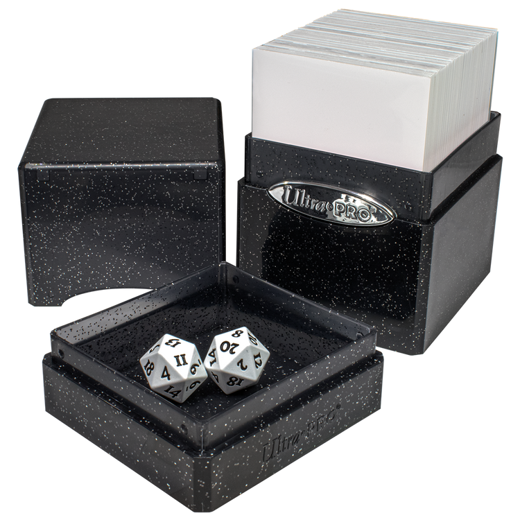 Ultra Pro Glitter Black Satin Tower Deck Box