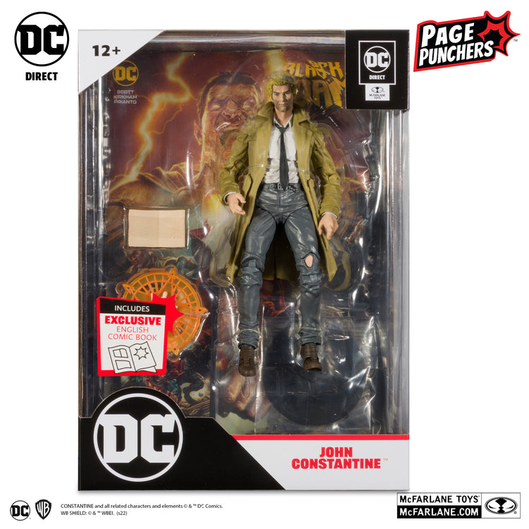 John Constantine 7' Action Figure & Black Adam Comic (DC Page Punchers)