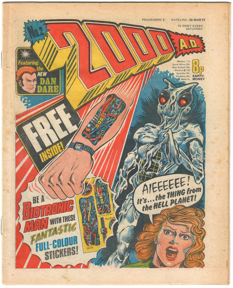 2000 A.D. Prog #2 (with Biotronic Stickers)