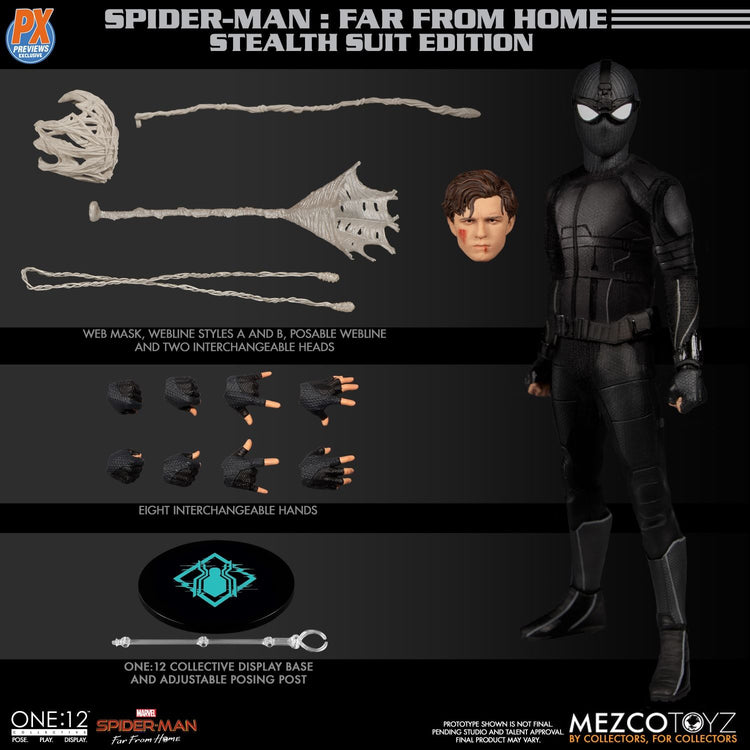 Spider-Man: Stealth Suit (Far From Home) Mezco One:12 Collective Figure