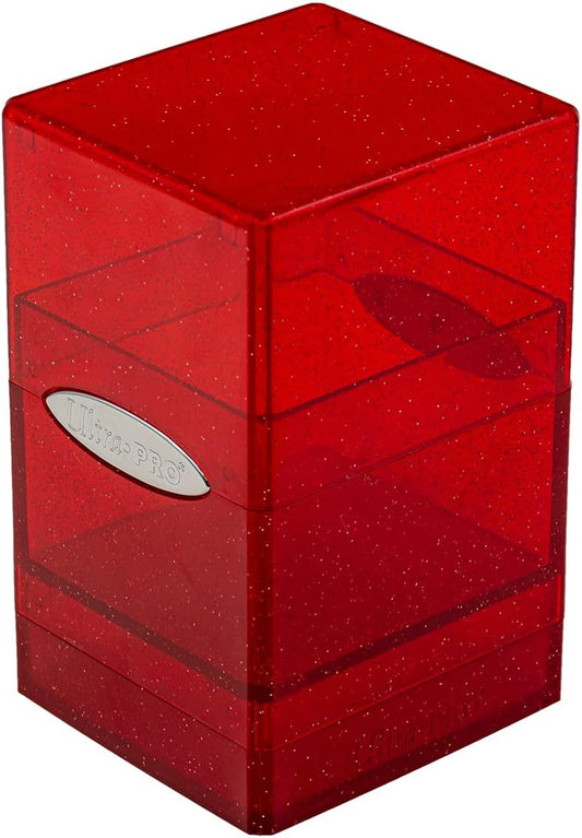 Ultra Pro: Satin Tower Deck Box - Glitter Red