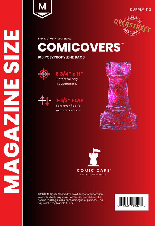 Comic Care (Magazine Size) Comic Bags x100