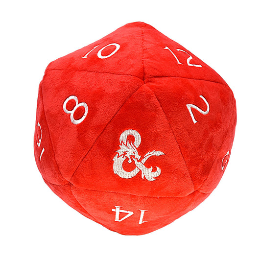 Red and White D20 Jumbo Plush