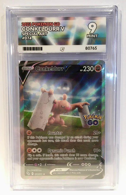 Pokémon TCG: Conkeldurr V (Pokémon GO 074/078) - Ace Graded 9 (MINT)