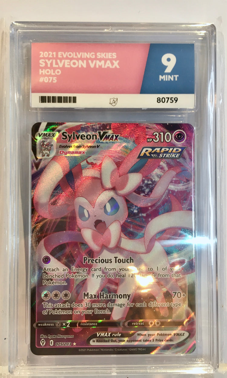 Pokmon TCG: Sylveon VMAX (Evolving Skies 075/203) - Ace Graded 9 (MIN Raygun Comics Pokmon TCG: Sylveon VMAX (Evolving Skies 075/203) - Ace Graded 9 (MIN Raygun Comics