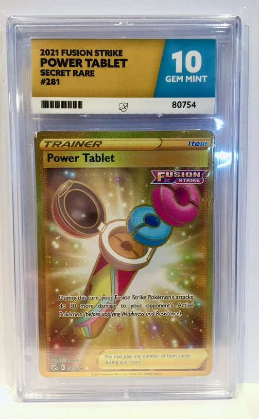 Pokémon TCG: Power Tablet (Fusion Strike 281/264) - Ace Graded 10 (GEM MINT)