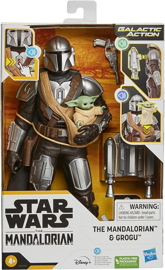 Star Wars Galactic Action: The Mandalorian & Grogu Interactive Electronic 12" Action Figure