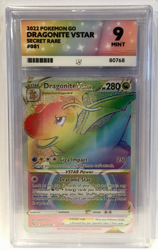 Pokémon TCG: Dragonite VSTAR (Pokémon GO 081/078) - Ace Graded 9 (MINT)
