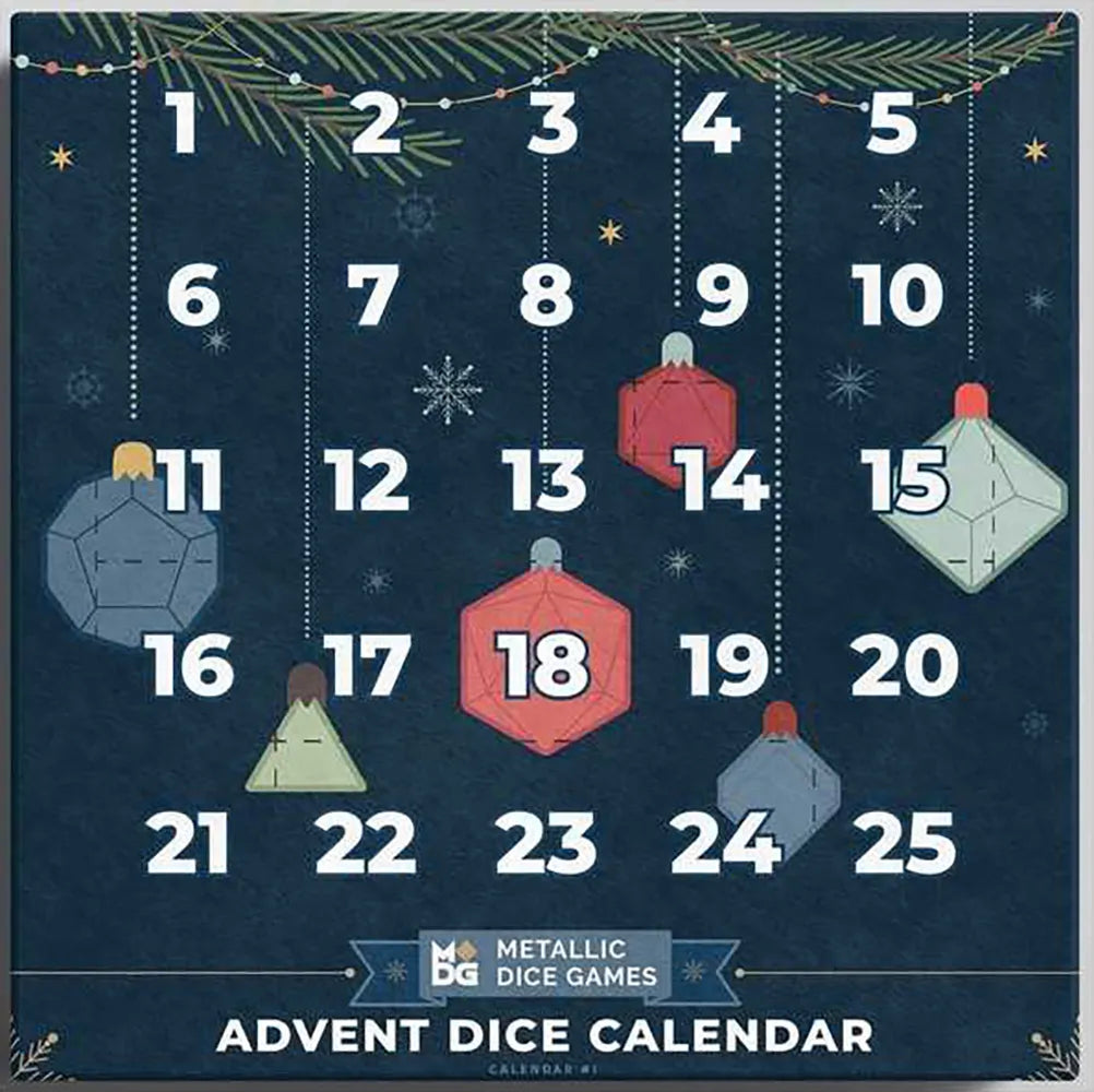 Metallic Dice Games Advent Poly Dice Calendar 2022 Raygun Comics