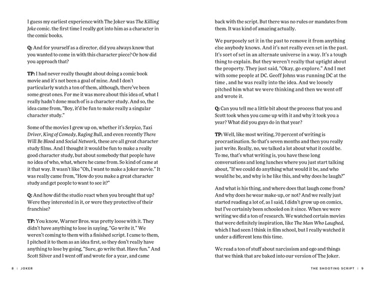 Joker: The Official Script Book